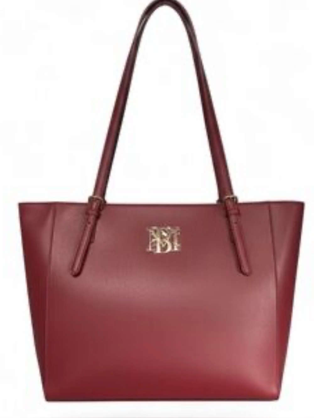 Badgley Mischka Vegan Leather Tote Bag with Gold Logo